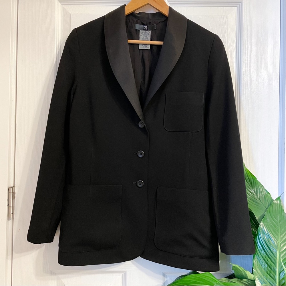 GAP Silk and Wool Black Blazer